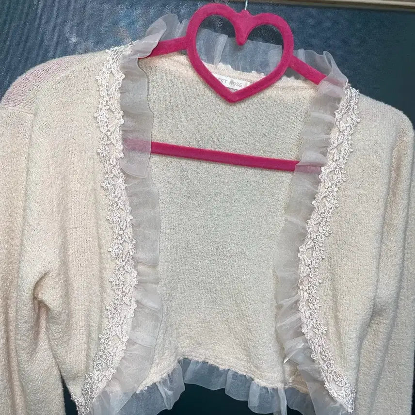 [BUNJANG] Rest roses Lace Bolero Cardigan Fairy / 레스트로즈 레이스 볼레로 가디건 로걀 히메갸루 페어리