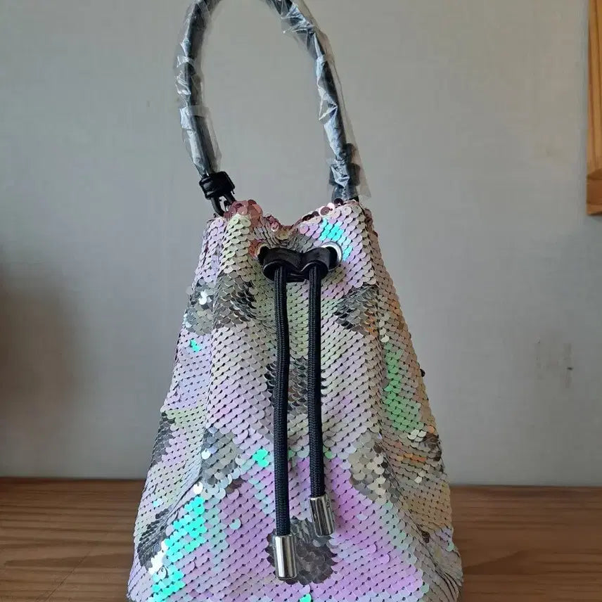 [BUNJANG] Sequin Bucket Tote Bag / 스팽글  버킷백 토트백 새상품