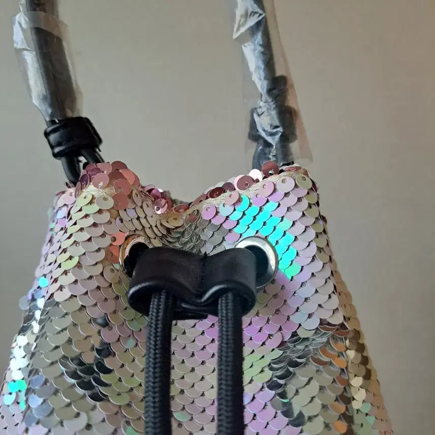 [BUNJANG] Sequin Bucket Tote Bag / 스팽글  버킷백 토트백 새상품