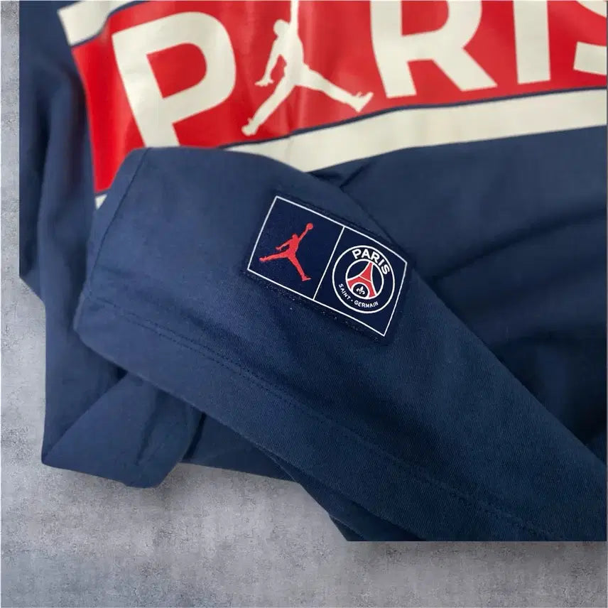[BUNJANG] Jordan x Paris Saint-Germain Wordmark T-shirt (L-XL) / 조던X 파리 생제르맹 워드마크 티셔츠 L-XL