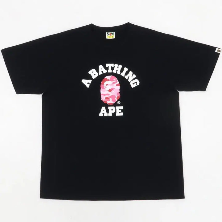 [BUNJANG] BAPE ABC Camo College T-Shirt Black Pink 2XL / [2XL]베이프 컬리지 블랙핑크 티셔츠