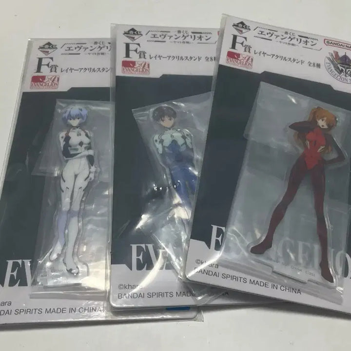 [BUNJANG] Evangelion Ichiban Kuji Acrylic Stand Set / 에반게리온 제일복권 야마토작전 f상 아크릴 스탠드 신지, 레이, 아스카