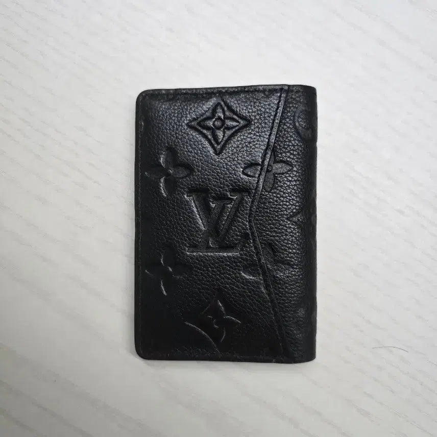 [BUNJANG] Louis Vuitton Black Embossed Card Holder / 루이비통 블랙 엠보 카드지갑 명함지갑