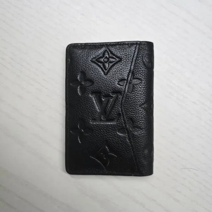 [BUNJANG] Louis Vuitton Black Embossed Card Holder / 루이비통 블랙 엠보 카드지갑 명함지갑
