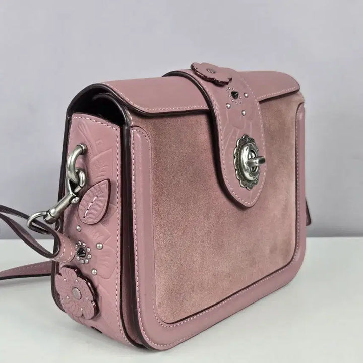 [BUNJANG] COACH 코치 플라워 꽃 가죽 크로스백 가방 정품 핑크 / COACH 코치 플라워 꽃 가죽 크로스백 가방 정품 핑크