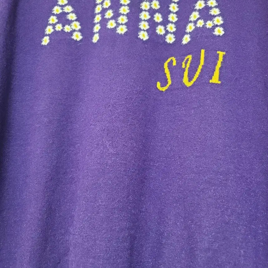 [BUNJANG] Anna Sui Purple Knit Sweater (Size 66) / 안나수이 봄,가을니트