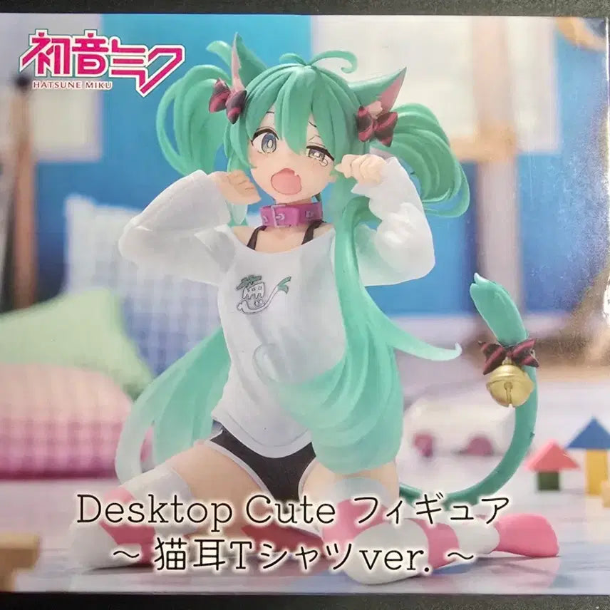 [BUNJANG] Hatsune Miku Cute Nekomimi Shirt Desktop Figure / 하츠네 미쿠 큐트 네코미미 셔츠 데스크탑 피규어 판매합니다