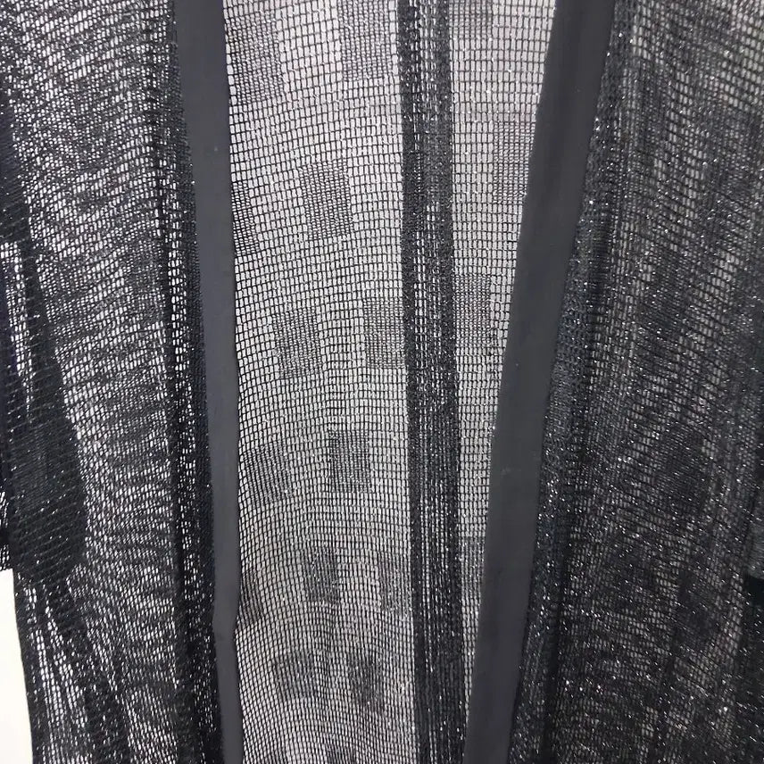 [BUNJANG] Black Sheer Shirred Long Sleeve Blouse / 블랙 시스루 셔링 긴팔 블라우스66 외 망사 상의 88 개당