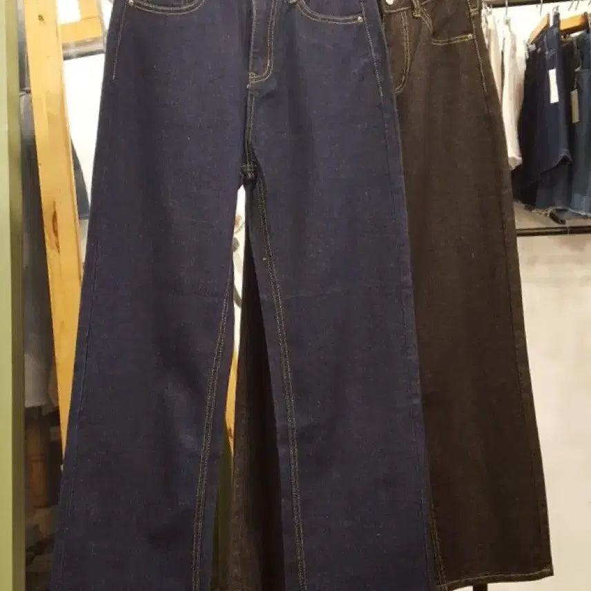 [BUNJANG] Raw Denim Straight Fit Jeans (Dark Wash) / 생지 일자핏 팬츠 (진청)