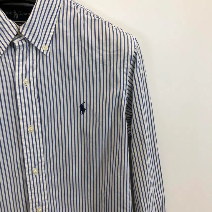 [BUNJANG] Polo Ralph Lauren Blue Striped Shirt Size S / 폴로 랄프로렌 블루 스트라이프셔츠 S