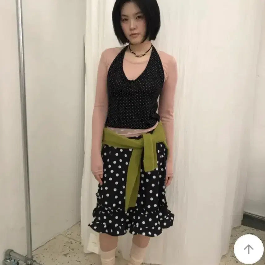 [BUNJANG] 샤케 도트프릴미디스커트 / 샤케 도트프릴미디스커트