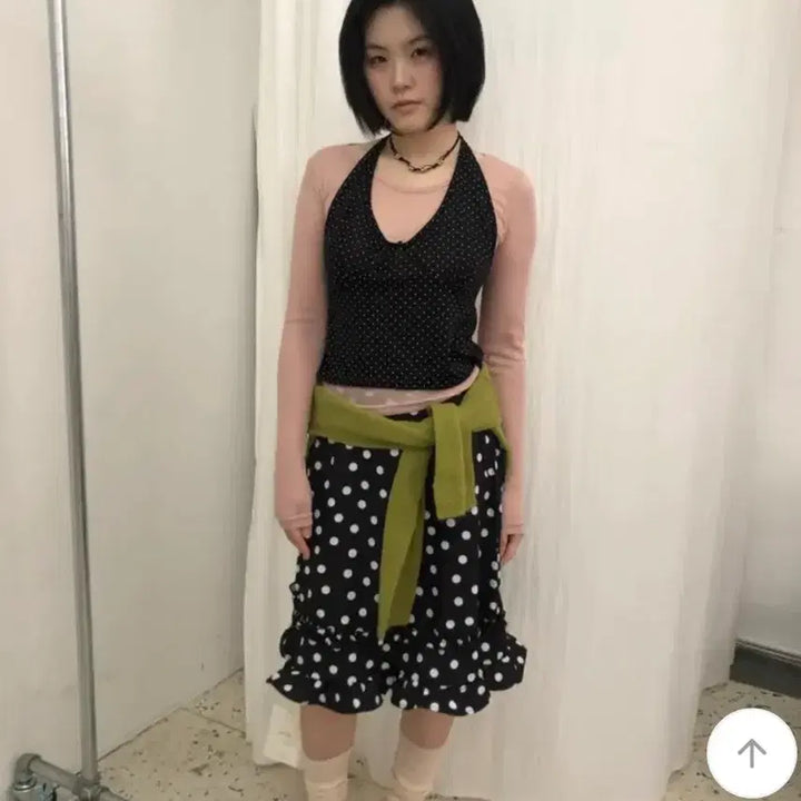 [BUNJANG] 샤케 도트프릴미디스커트 / 샤케 도트프릴미디스커트