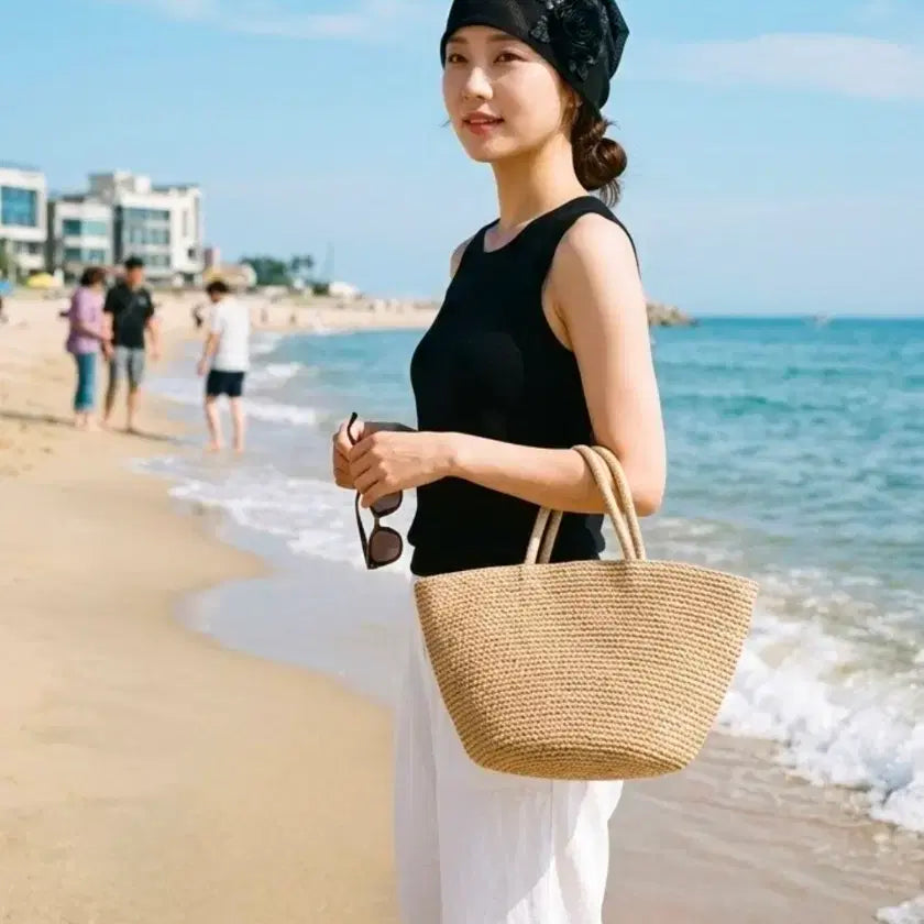 [BUNJANG] 블랙 로즈 망사 봄여름 코사지 비니 F / 블랙 로즈 망사 봄여름 코사지 비니 F