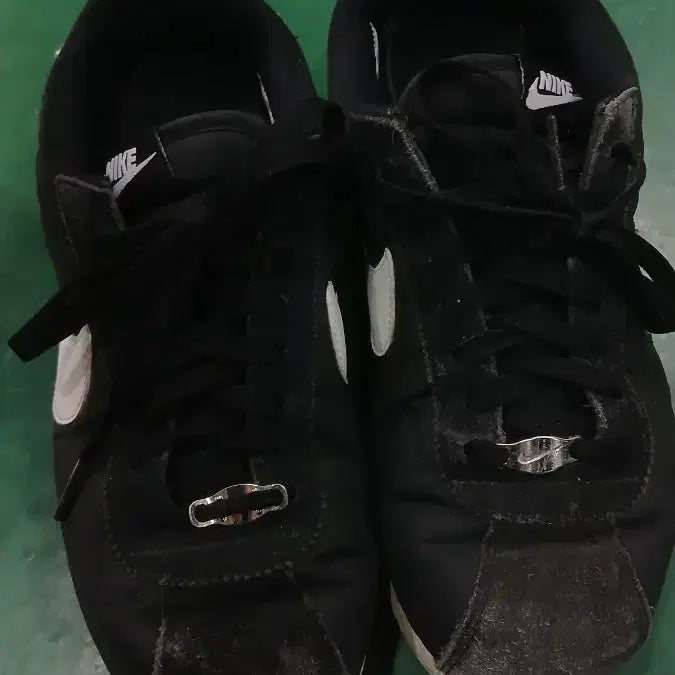 [BUNJANG] Nike Cortez Black Sneakers Size 255 / 나이키 코르테즈 블랙 운동화 255사이즈 사용감있음