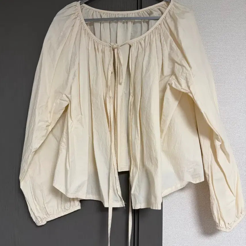 [BUNJANG] Ivory Blouse Cardigan / 블라우스 가디건