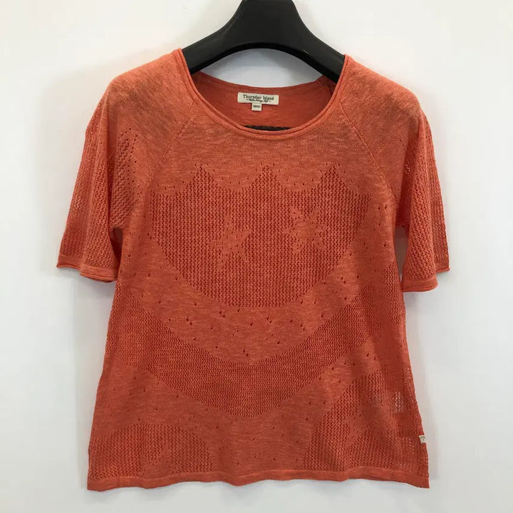 [BUNJANG] Thursday Island Linen Crochet Short Sleeve Top / 써스데이아일랜드 린넨 크로셰반팔 85