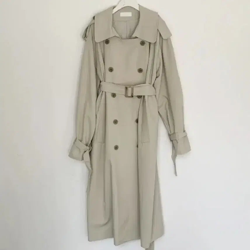[BUNJANG] Objet S Beige Trench Coat / 오브제스트 베이지 트렌치 코트