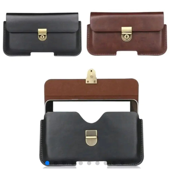 [BUNJANG] Leather Crossbody Waist Belt Wallet / 가죽 크로스백 허리 벨트 월렛 지갑