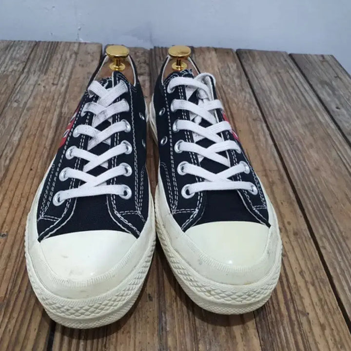 [SOLD OUT] 컨버스 꼼데가르송 로우 블랙 스니커즈 (230MM)