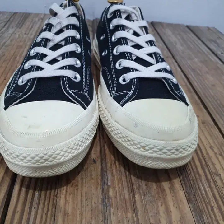 [SOLD OUT] 컨버스 꼼데가르송 로우 블랙 스니커즈 (230MM)
