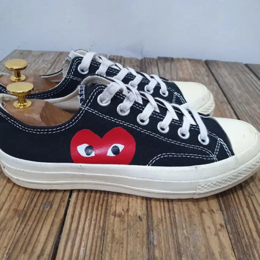 [SOLD OUT] 컨버스 꼼데가르송 로우 블랙 스니커즈 (230MM)