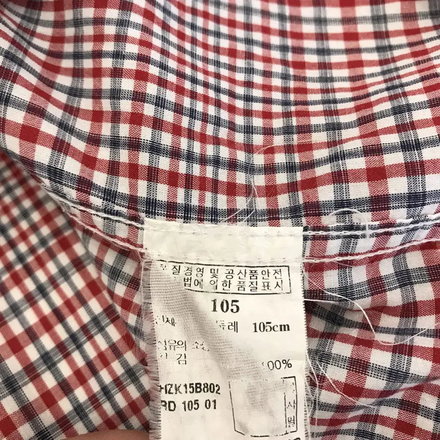 [SOLD OUT] 헤지스 깅엄 반팔체크셔츠 [105]