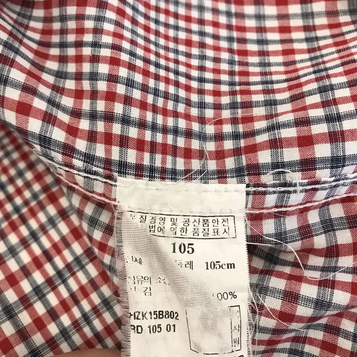 [SOLD OUT] 헤지스 깅엄 반팔체크셔츠 [105]