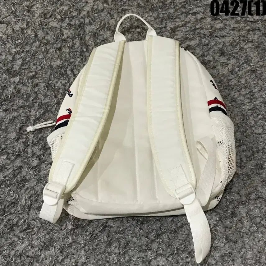 [SOLD OUT] 휠라 FILA 로고 패턴 백팩 화이트