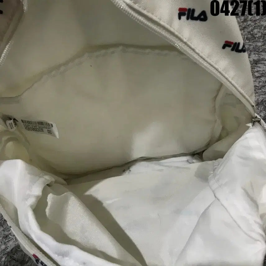[SOLD OUT] 휠라 FILA 로고 패턴 백팩 화이트