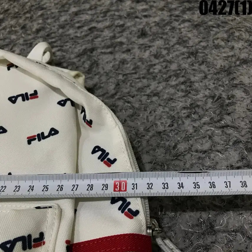 [SOLD OUT] 휠라 FILA 로고 패턴 백팩 화이트