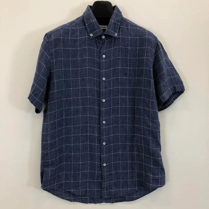 [SOLD OUT] S.T듀퐁 자수로고 린넨 반팔셔츠 105
