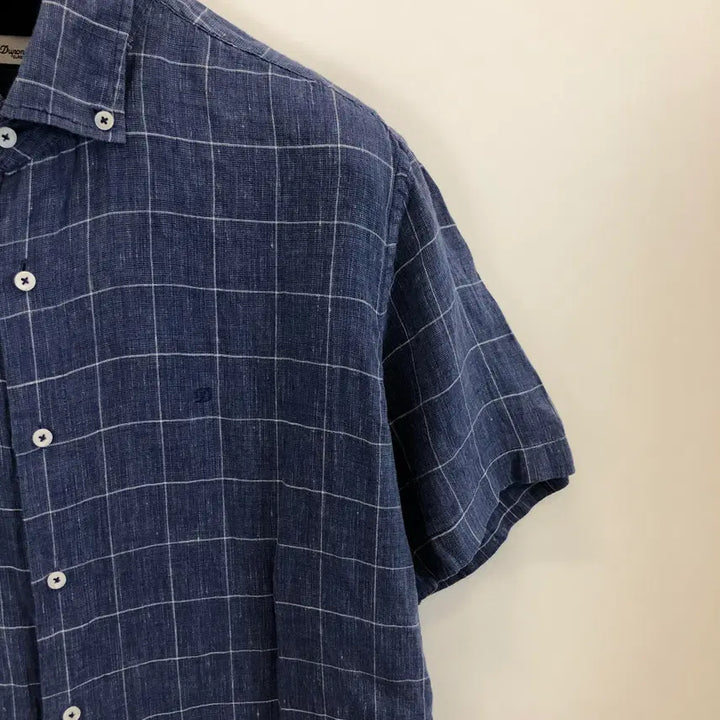 [SOLD OUT] S.T듀퐁 자수로고 린넨 반팔셔츠 105