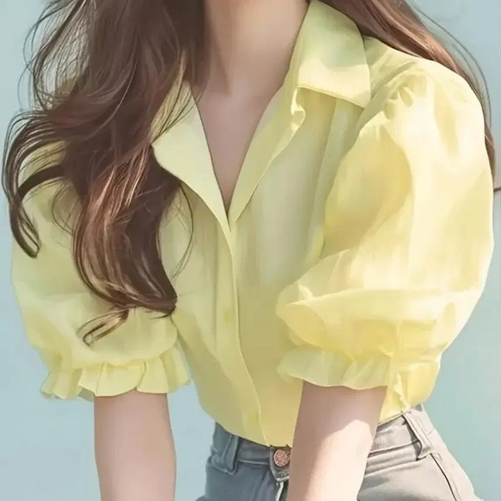 [BUNJANG] (새상품)퍼프 블라우스 / (새상품)퍼프 블라우스
