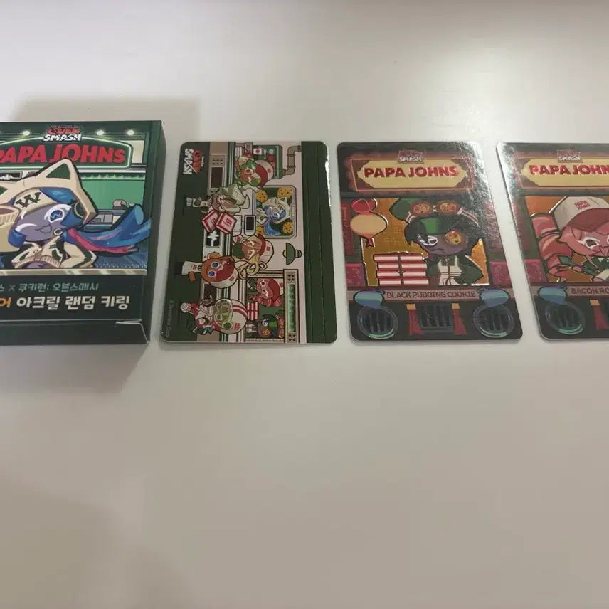 [SOLD OUT] 최저가) 파파존스 쿠키런 아크릴 키링&amp;포토카드 일괄 쿠킹덤
