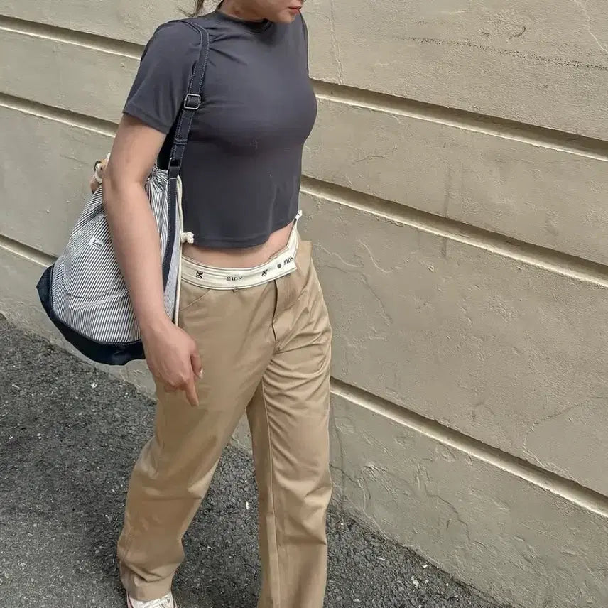 [BUNJANG] Setter Low Rise Chino Pants Beige L / 세터 로우라이즈 치노팬츠 베이지 L