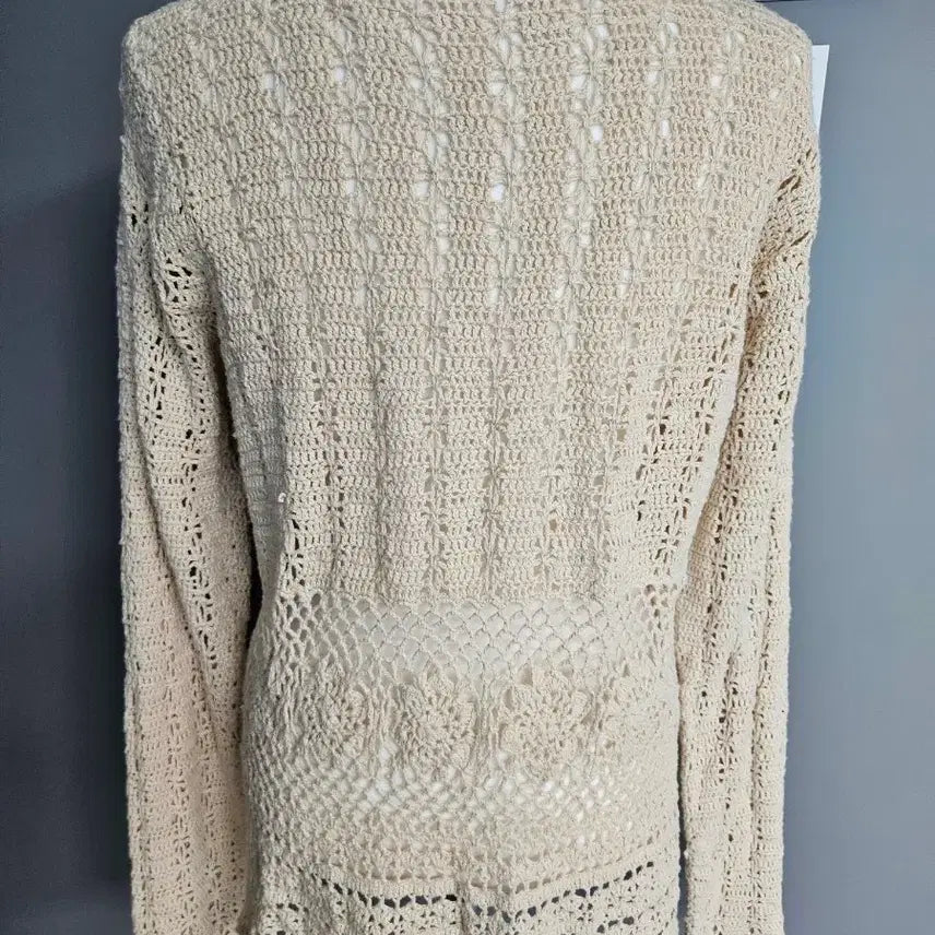 [BUNJANG] Crochet Knit Cardigan / 크로셰 뜨개 가디건