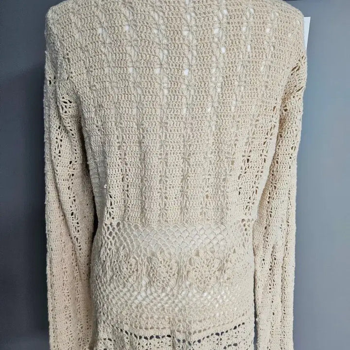 [BUNJANG] Crochet Knit Cardigan / 크로셰 뜨개 가디건