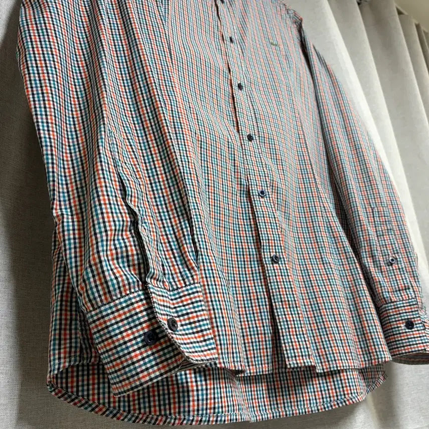 [BUNJANG] Lacoste Check Pattern Shirt (Size 42) / 라코스테 체크 패턴 셔츠 사이즈42 (100)