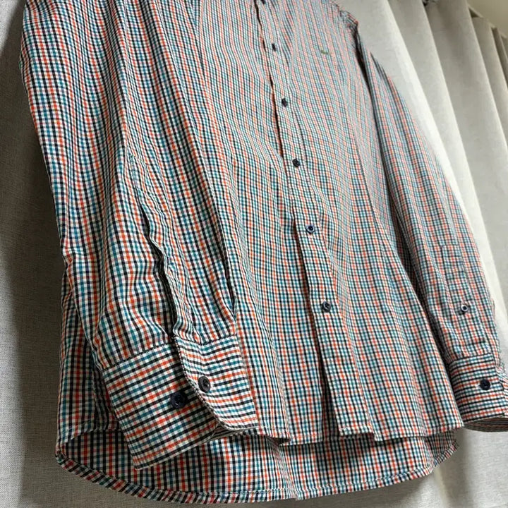 [BUNJANG] Lacoste Check Pattern Shirt (Size 42) / 라코스테 체크 패턴 셔츠 사이즈42 (100)