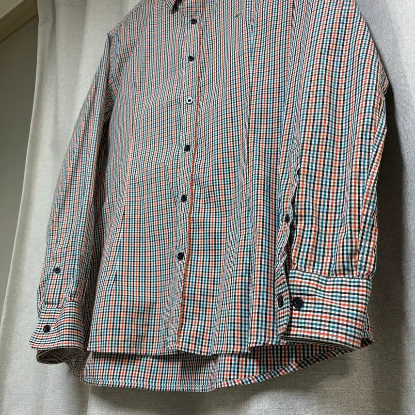 [BUNJANG] Lacoste Check Pattern Shirt (Size 42) / 라코스테 체크 패턴 셔츠 사이즈42 (100)