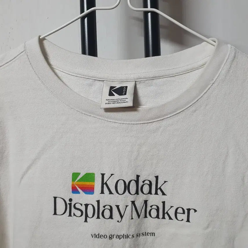 [BUNJANG] Kodak Crop T-shirt White / 코닥 크롭 반팔티 화이트 여성55~77