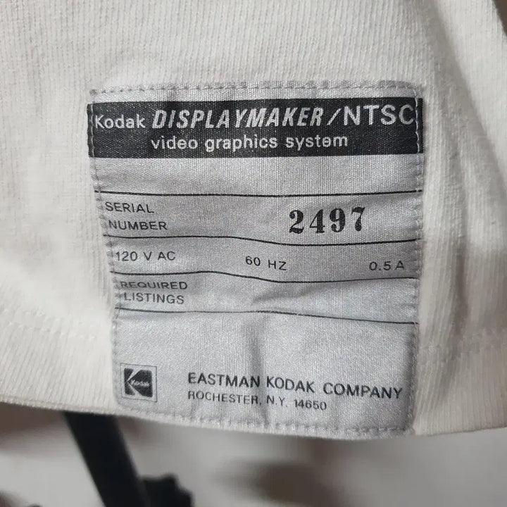 [BUNJANG] Kodak Crop T-shirt White / 코닥 크롭 반팔티 화이트 여성55~77