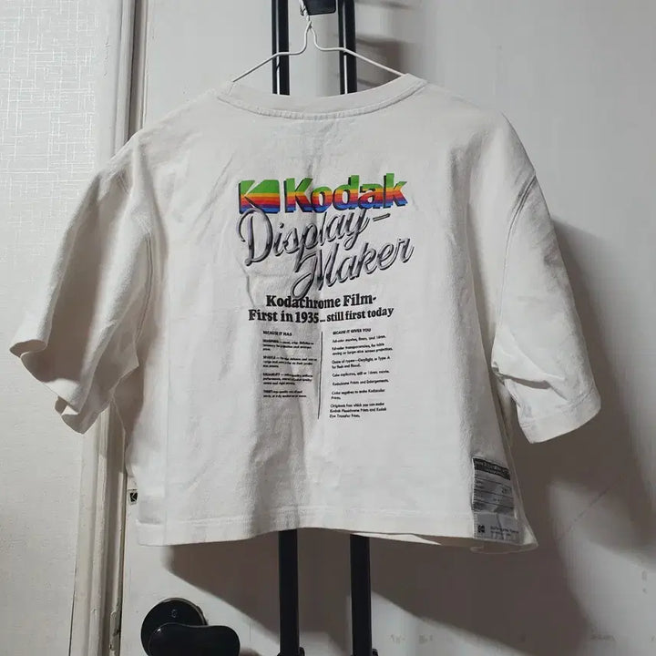 [BUNJANG] Kodak Crop T-shirt White / 코닥 크롭 반팔티 화이트 여성55~77