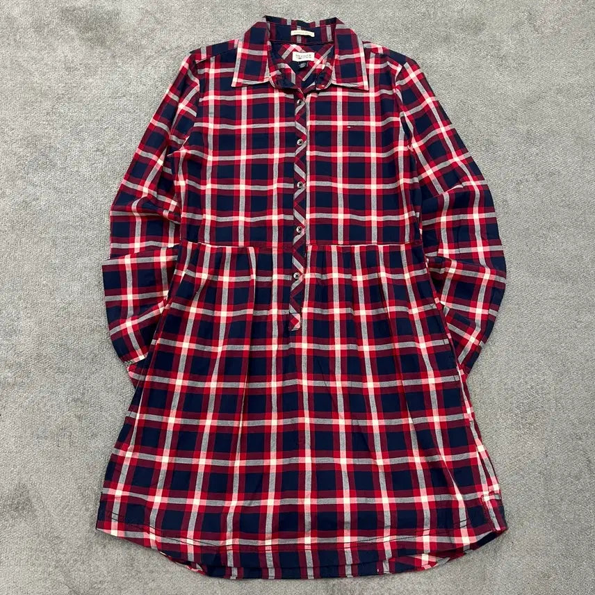 [BUNJANG] Tommy Hilfiger Checkered Shirt Dress / M 타미힐피거 체크 셔츠 원피스