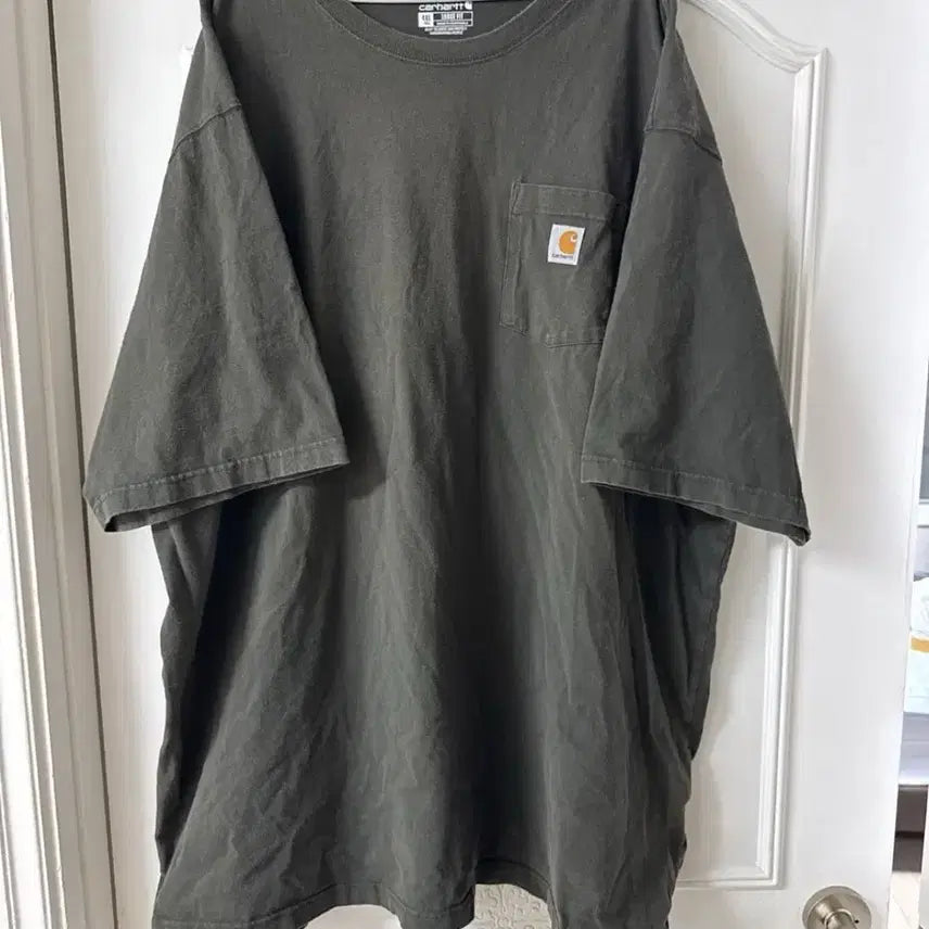 [BUNJANG] Carhartt Vintage 4XL Khaki Half Sleeve T-shirt / 칼하트 빈티지 4XL 카키색 반필티