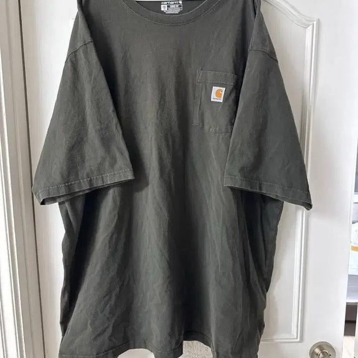 [BUNJANG] Carhartt Vintage 4XL Khaki Half Sleeve T-shirt / 칼하트 빈티지 4XL 카키색 반필티
