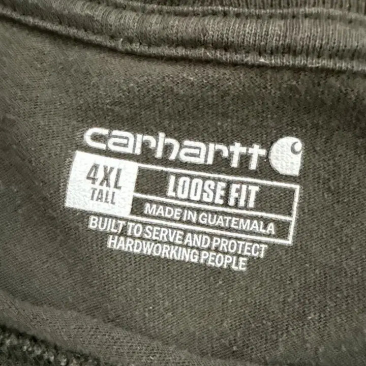 [BUNJANG] Carhartt Vintage 4XL Khaki Half Sleeve T-shirt / 칼하트 빈티지 4XL 카키색 반필티