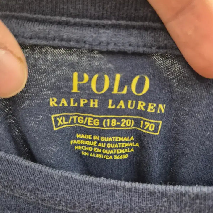 [BUNJANG] Polo Ralph Lauren Navy White Logo T-shirt XL / 폴로 랄프로렌 네이비 반팔 흰색로고 티셔츠 XL