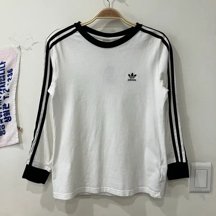 [BUNJANG] Adidas Three Stripes Long Sleeve White / 297 아디다스 삼선 롱슬리브 화이트