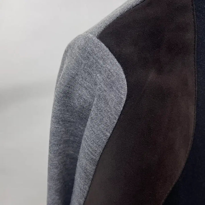 [BUNJANG] System Homme Mixed Material Long Sleeve Sweatshirt / 시스템옴므 소재 믹스 긴팔 맨투맨